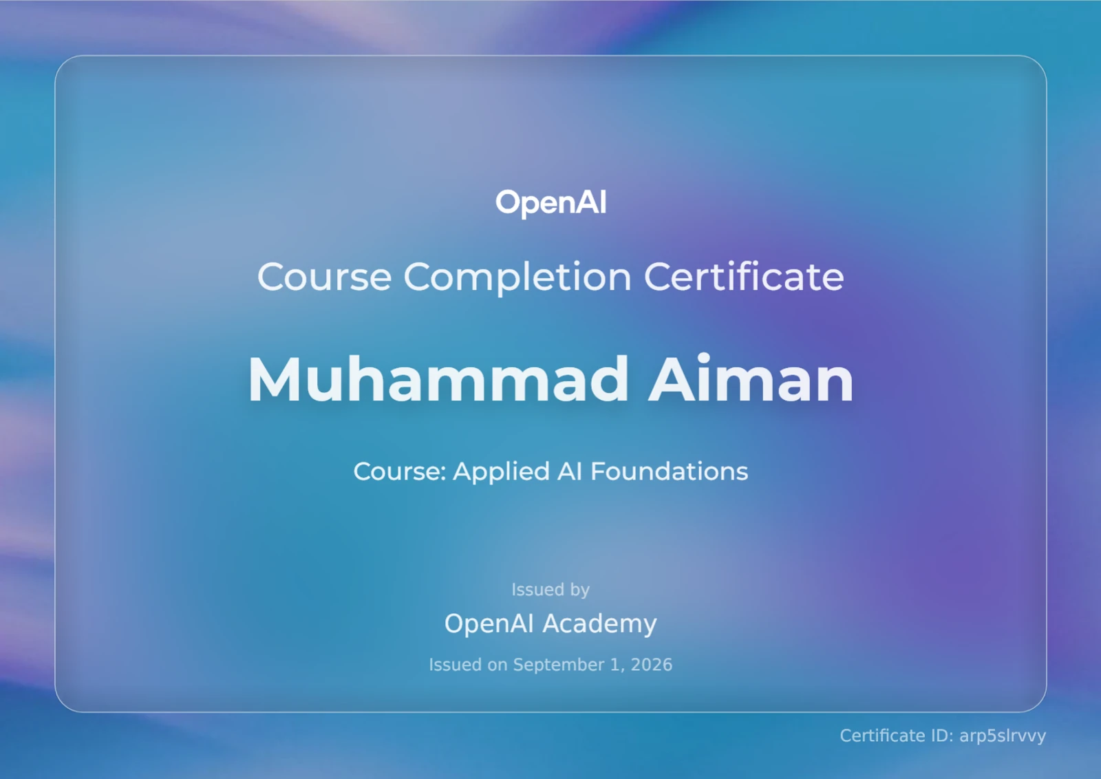 Preview of Applied AI Foundations